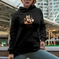 thumbnail image 2 of Fall Is Proof That Change Is Beautiful, Watercolor Fox & Autumn Leaves Merch Gift, Black Hooded Sweatshirt or Hoodie, Small, 2 of 5