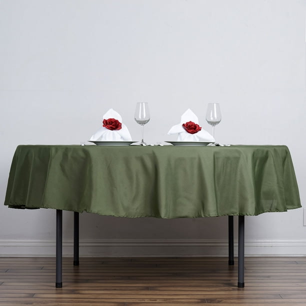 BalsaCircle 90" Round Polyester Tablecloth Table Cover Linens for