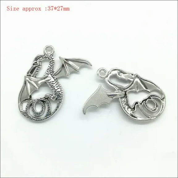 U8MO Antique Charms Pendants lot For Jewelry Making Earrings Necklace Bracelet DIY-306# Dragon - 4pcs