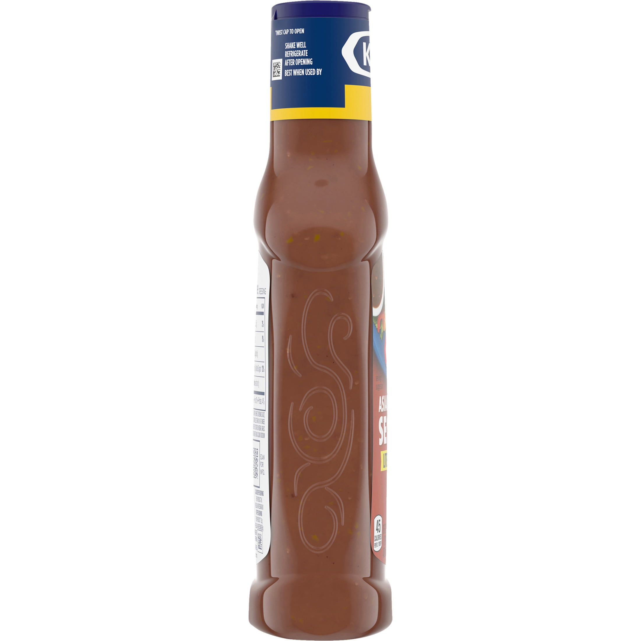 Kraft Asian Toasted Sesame Lite Salad Dressing, 16 fl oz Bottle