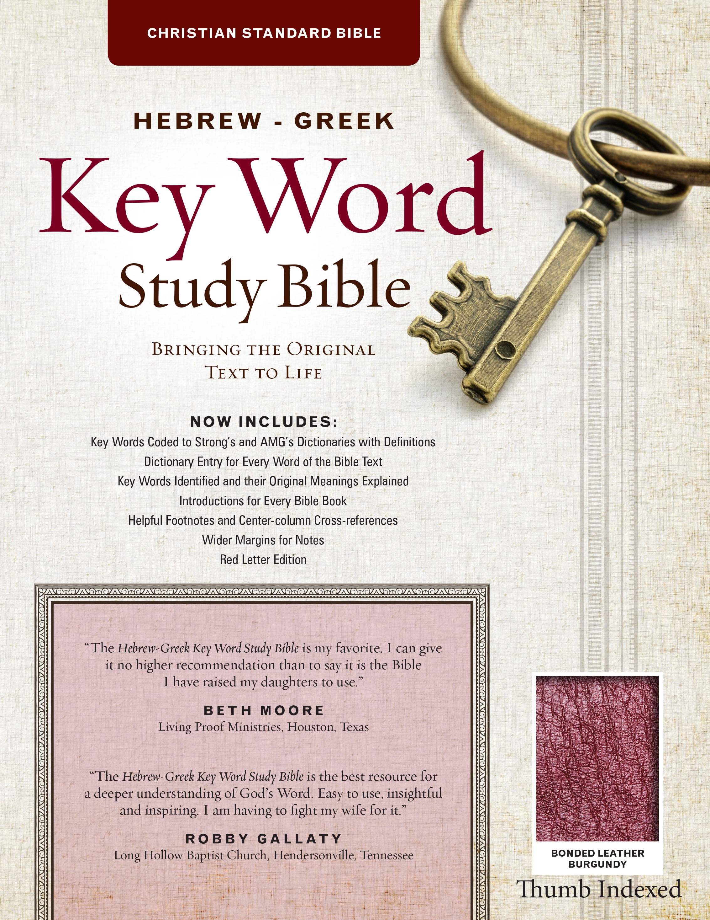 Key Word Study Bibles: The Hebrew-Greek Key Word Study Bible : CSB Edition,  Burgundy Bonded Indexed (Hardcover) - Walmart.com