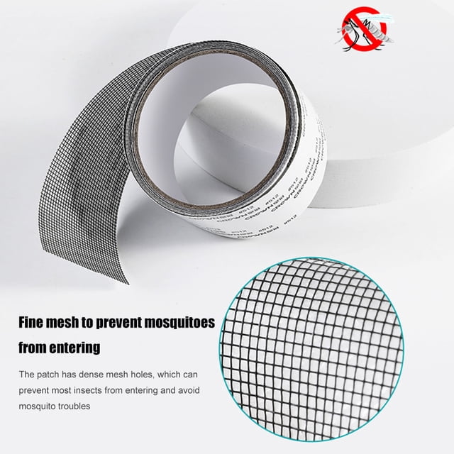 Cinta de reparación autoadhesiva con parche para ventana antimosquitos de 5x200 cm (negro) Ndcxsfigh Nuevos Originales