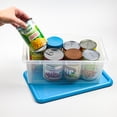 thumbnail image 2 of YBM Home Plastic Container with Colored Lid, 5 Qt Plastic Storage Bins, Toy Storage Containers, Organizer Cubbies for Classroom Home-Blue, 2 of 2