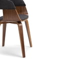thumbnail image 3 of WyndenHall  Calinda Mid Century Modern Bentwood Dining Chair - 20.5"w x 21.7"d x 30.9"h Charcoal Grey, 3 of 5