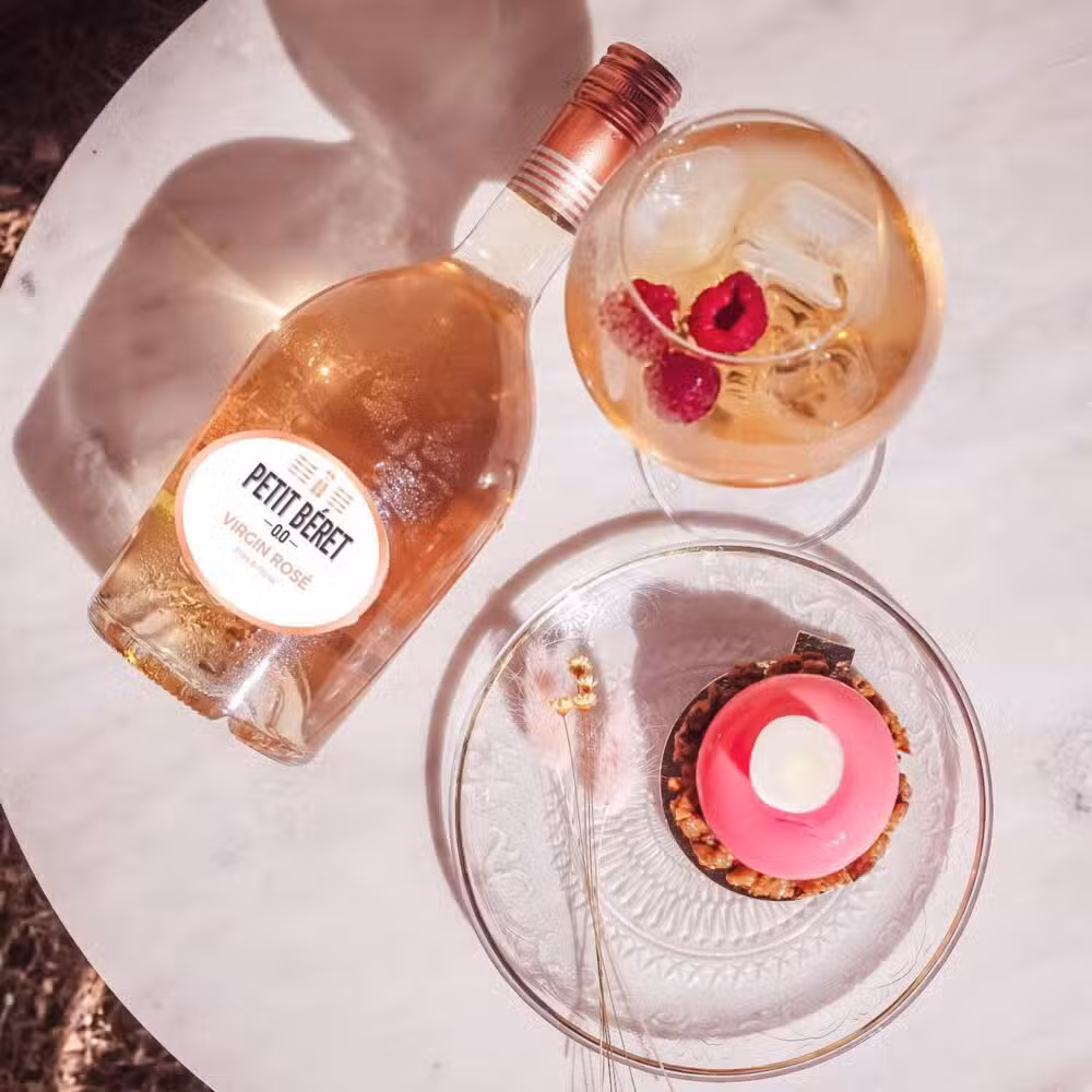 thumbnail image 4 of Le Petit Beret Organic Virgin Rose Non-Alcoholic Rose Wine, USDA Organic and Vegan Friendly 750ml, 4 of 4