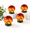 Red-4 globes, variant on Red 4 globes Solar Globe Landscape Walkway Lights Outdoor Waterproof