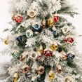 thumbnail image 1 of Adorno Navideño de Estrella para La Punta Del Árbol, de Plástico | Beige | 8X7Cm | Ligero | Plástico Resistente | Juego de 4 Adornos de Rosquilla, 1 of 6