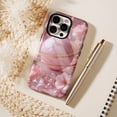 thumbnail image 6 of Chic Floral Glitter Phone Case for Women Valentine's Day Mother's Day Gift Compatible with iPhone 11/12/13/14/15/16 (Pro Max/Plus) Luxurious Shiny Surface Sparkling Crystals Pearls Durable Protective, 6 of 9