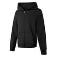 thumbnail image 1 of Hanes Girls` ComfortSoft EcoSmart Full-Zip Hoodie Sweatshirt, M, Black, 1 of 4