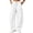 White, variant on hoksml Women's Barrel Leg Sweatpants Drawstring High Waist Baggy Cargo Pants with Patch Pockets for Casual Lounge Gym