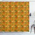 thumbnail image 1 of Ambesonne Tequila Shower Curtain, Cartoon Folklore Elements, 69"Wx75"L, Orange and Multicolor, 1 of 3