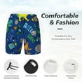 thumbnail image 5 of Gaeub Dinosaur In Space Mens Swim Trunks Stretch Beach Shorts Quick Dry for Men Swim Shorts Swimwear with Pockets- Medium, 5 of 9