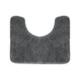 thumbnail image 2 of U-Shaped Contour Plush Shaggy Bathroom Rugs Microfiber Toilet Bath Mat Non Slip Extra Thick Soft Bath Rug Absorbent Water for Bathroom Commode Machine Washable (20x20 Inch/50x50cm, Dark Gray), 2 of 6
