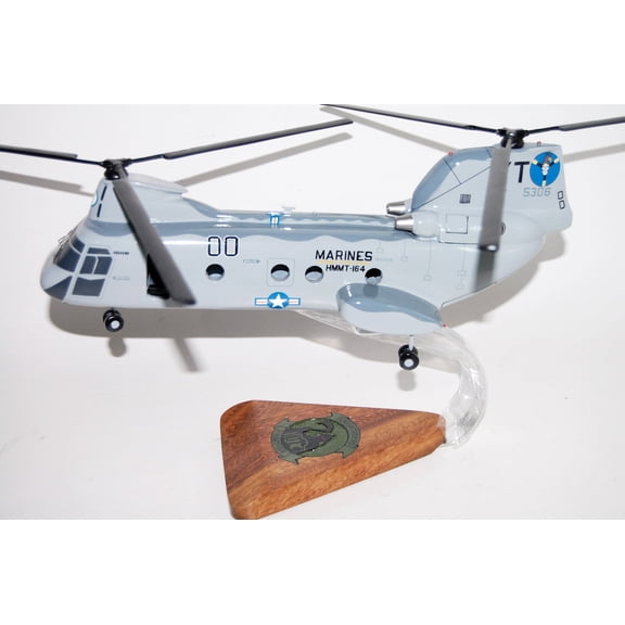 HMMT-164 Knightriders (5306) CH-46 Model, 1/38 (14") Scale, Mahogany, Phrog