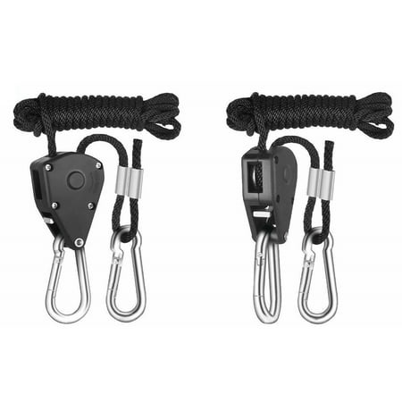 

Tomfoto 1/8 Inch Heavy Duty Adjustable Grow Light Ratchet Rope Hanger For Grow Light Fixtures Gardening Loose-proof Design