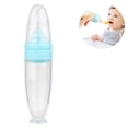 thumbnail image 2 of Alimentador de alimentos para bebés de silicona de 2 uds, botella de cereales exprimible con cuchara dispensadora, diseño de ventosa, 2 of 8