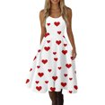 thumbnail image 5 of Valentines Dress for Women Spring Summer Sleeveless Love Heart Print Dresses Elegant Evening Prom Party Dress Hot Pink S, 5 of 5