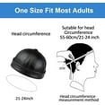 thumbnail image 4 of Leather Brimless Hats for Men: Dome Style Brimless Caps for Men Breathable Comfortable,Black Beanies Hats Men for Fashionable Clothing Matching,Brimless Hat for Outdoor Sports,Dancing,Hip-Hop, 4 of 7