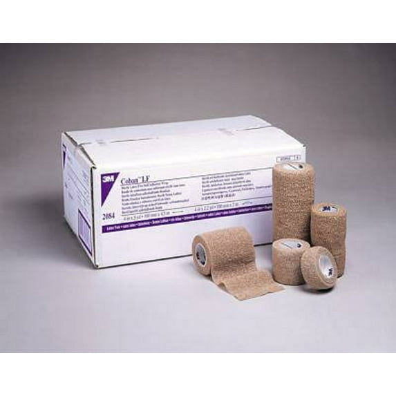 3M Coban LF - Cohesive Bandage - 4 Inch X 6-1/2 Yard Standard Compression Self-adherent Closure Tan NonSterile - 18/Case