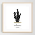 thumbnail image 2 of Cactus in Black - Illustration Cactus Botanical Black and White Minimalist Modern Art Pattern Geometric Unframed Wall Art Print 10 x 10 inches, 2 of 9