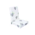 thumbnail image 1 of Cubierta de Sil de Comedor Extraíble Cubierta Funda Decoración Duro Reutilizable - Flor gris Sunnimix Fundas para sillas de comedor, 1 of 7