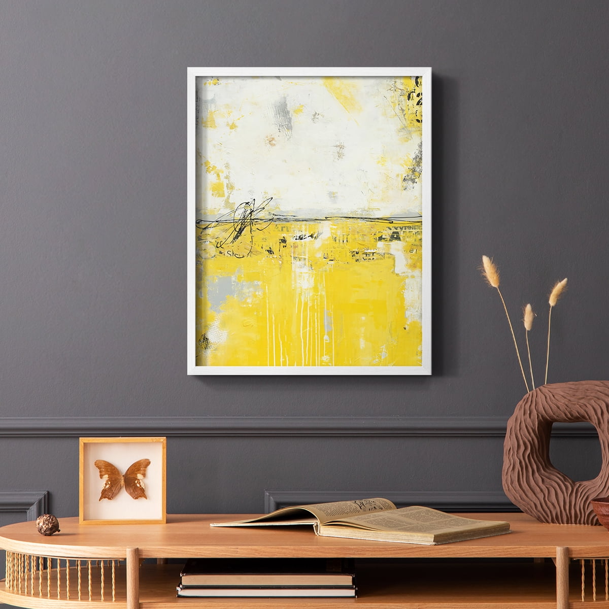 Yellow Bound Framed Print - Solid Wood in Single Picture Frame Solid Wood 2 Framed Print