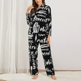 thumbnail image 3 of Wukai Pasta Bacon Print Women's Pajama Set - Soft Long Sleeve Sleepwear for Comfort and Style-Medium, 3 of 9
