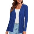 thumbnail image 3 of Urban CoCo Women's Button Down Lightweight Knit Cardigan Sweater with Pockets, 3 of 7