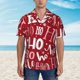 thumbnail image 2 of Balery Ho Pattern Funny Christmas Camisas hawaianas de manga corta para hombre, camisas playeras de corte holgado, camisas de vacaciones con botones,XX-Large, 2 of 7