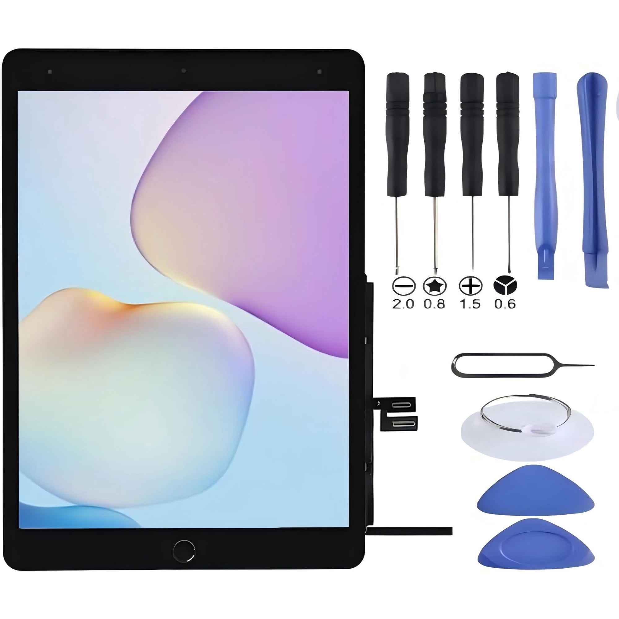 Touch Glass Digitizer Replacement Kit for iPad 9 9th Gen 10.2" 2021 A2602 A2603 A2604 A2605, Outer Touch Screen with Home Button, No LCD, No Touch ID, Full Repair Tools