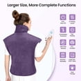 thumbnail image 5 of RENPHO "24x37" Shoulder Heating Pad for Back Pain Relief, Electric Large Heating Pad for Neck & Wrap with 6 Heat Settings & Auto Shut-Off, Birthday Gifts for Women Men, Purple, 5 of 12