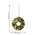 thumbnail image 2 of Christmas Decoration Garland Scene Layout Christmas Tree Decorations Rattan Ring Pendant Door Hanging Twist Stick, 2 of 5