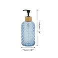 thumbnail image 4 of Unique Bargains 1 Pc Durable Cylinder Argyle Soap Dispenser 13.53oz Blue Black, 4 of 6