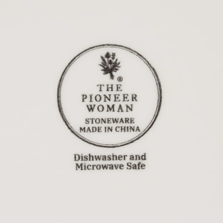 The Pioneer Woman Agatha 12-Piece Stoneware Dinnerware Set, Brown