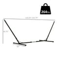 thumbnail image 3 of Universal Hammock Stand 10-13ft Adjustable Steel Frame for Indoor Outdoor Use Portable Space Saving Design with Heavy Duty Construction, 3 of 9