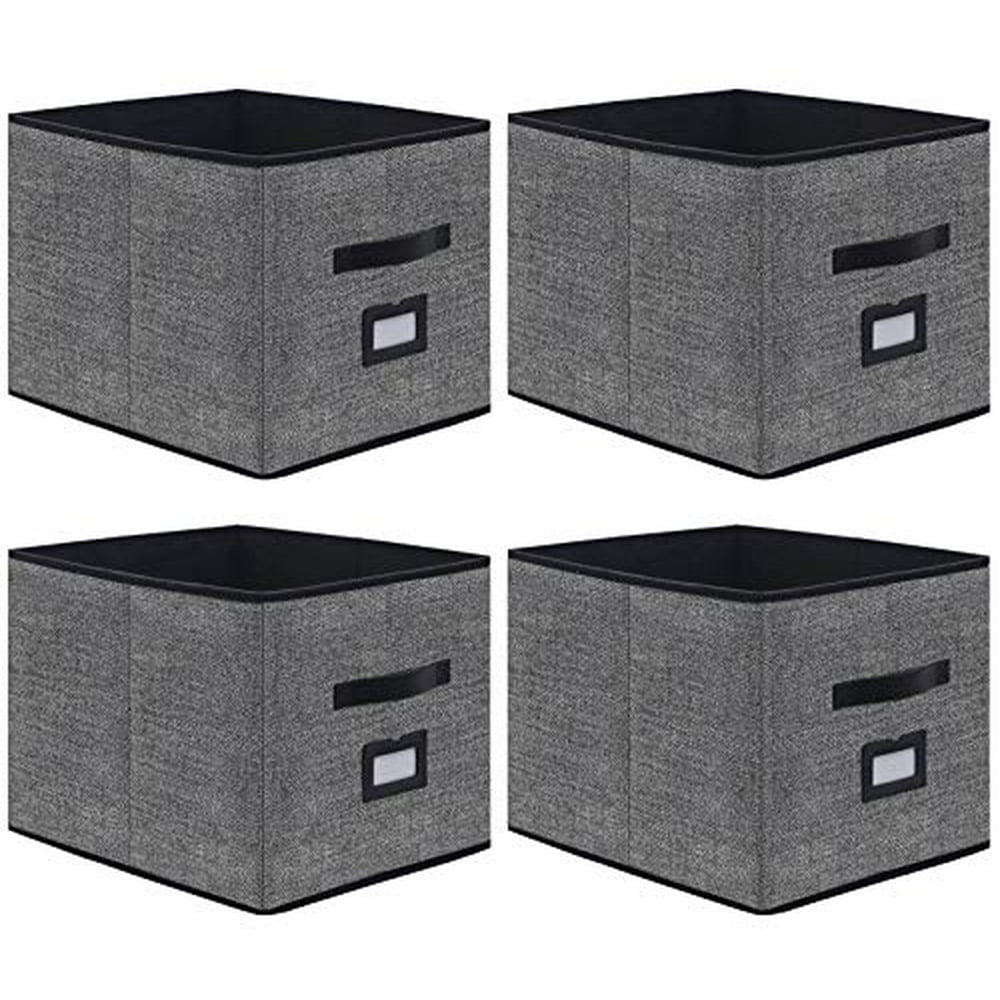 Onlyeasy Foldable Cloth Storage Cubes with Label Holders Fabric