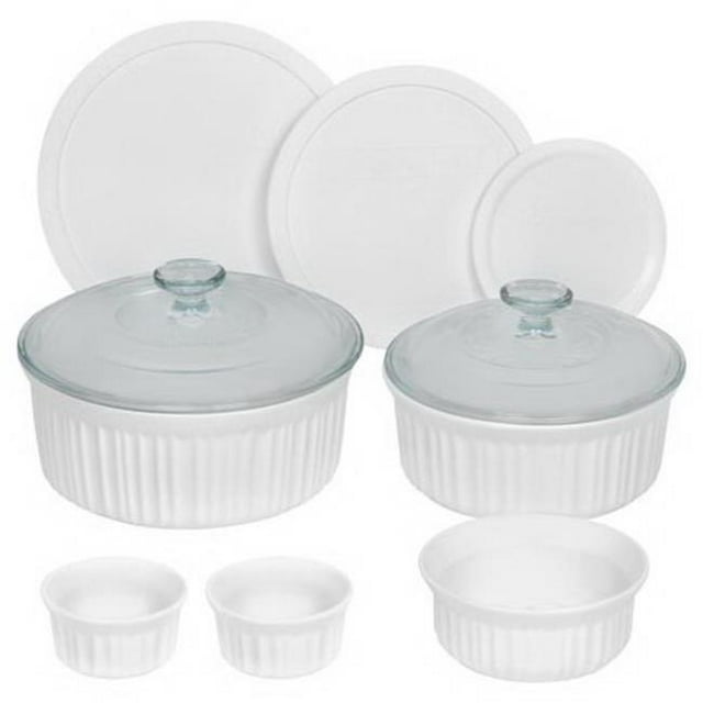 Ensemble Rond Blanc Français&44; Blanc - 10 Pièces