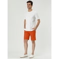 thumbnail image 4 of Bañador de verano pahombre, cintuelástica, bolsillos con cordón, pantalones cortos de plaestampados, 28 naranja, 4 of 6