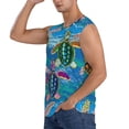thumbnail image 3 of Easygdp Little Sea Turtles Men's Breathable Tank Tops Sleeveless Sporty T Shirts for Basketball, Mountaineering, Bodybuilding -Large, 3 of 8