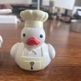 thumbnail image 2 of Cosplaying Duck Figure, Duck Creative Home Resin Ornament(chef duck), 2 of 3