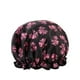 thumbnail image 3 of Pack de 3 gorros de dormir de satén con banda elástica ancha, de poliéster, se adapta a la mayoría de tamaños de cabeza, negro, azul, rosa, 3 of 8