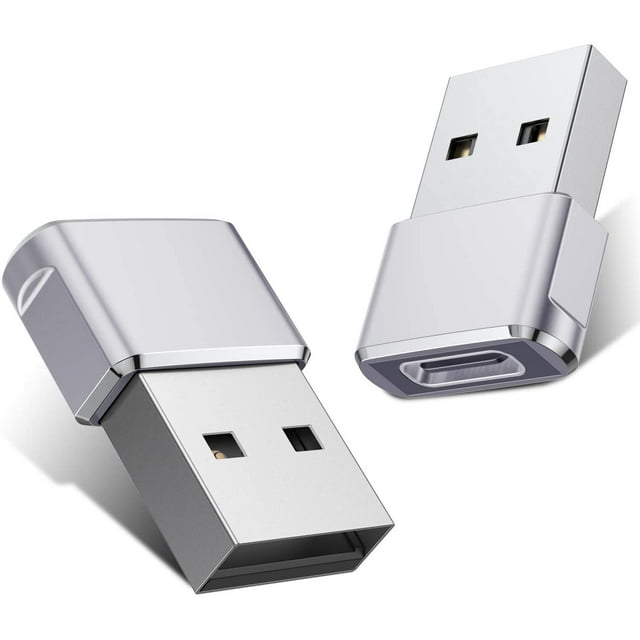 KOMI USB to USB C Adapter 2 Pack,Type C Female to A Male OTG Converter for Apple Watch Ultra iWatch 7 8 SE,iPhone 16 15 14 13 12 11 Plus Pro Max,AirPods,iPad Air 4 5 Mini 6,Galaxy S24 S23 S22