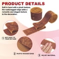 thumbnail image 3 of Uxcell Velvet Ribbon, Wide Handmade Frayed Raw Edge Thick Fringe Ribbon for Gift Wrapping Brown, 3 of 6