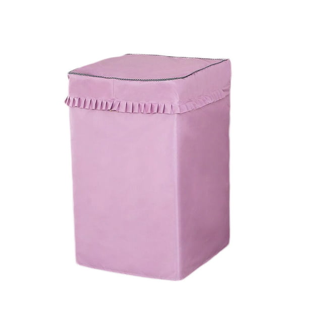 Washing Machine Cover Laundry Dryer Sunscreen Waterproof Dust Zipper Protectors Accessories Proof Protector Home Dorm Washroom Toilet Cloth Accessories Pink L
