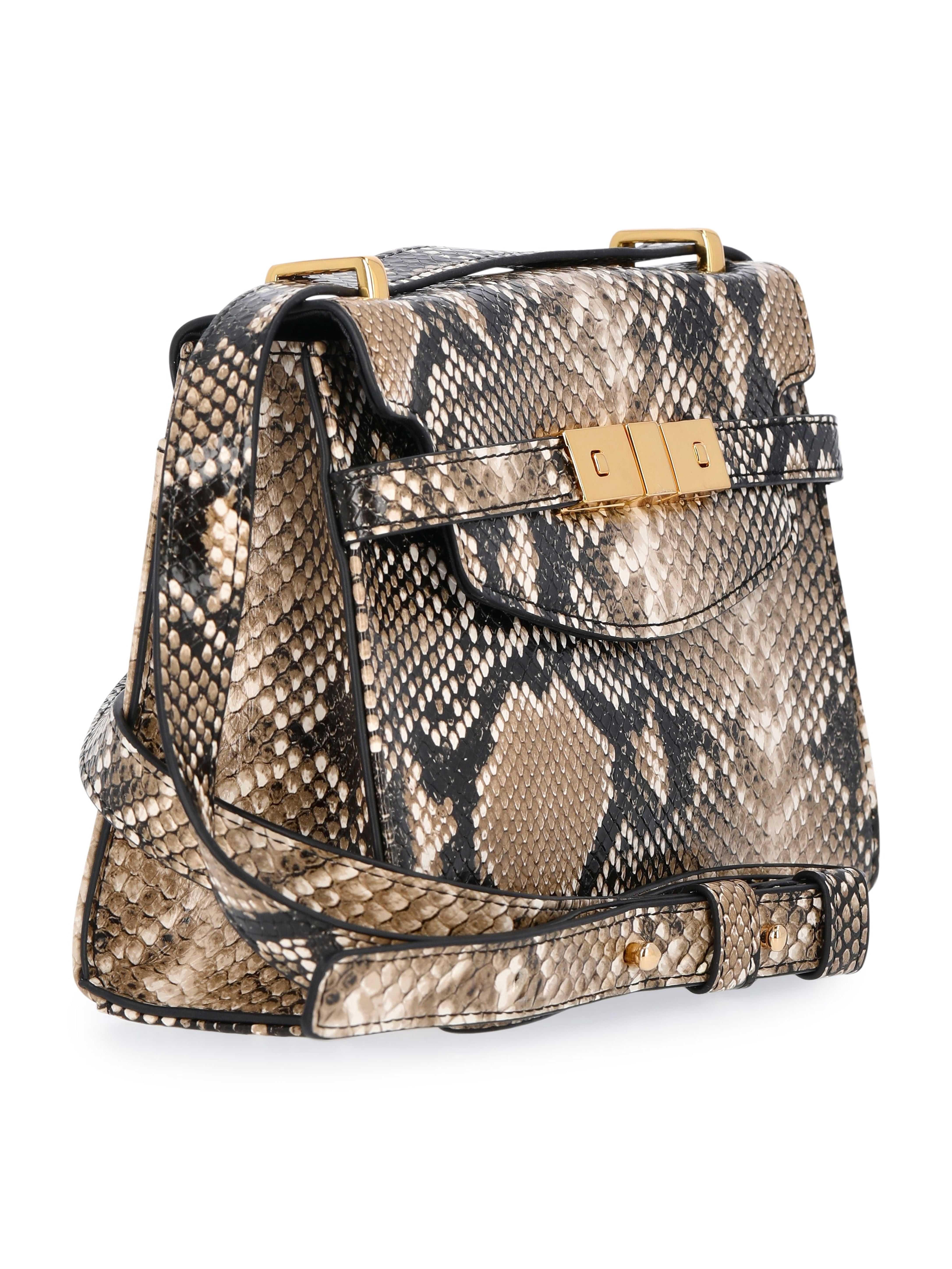 Time and Tru Women's Faux Snakeskin Rosa Crossbody Bag