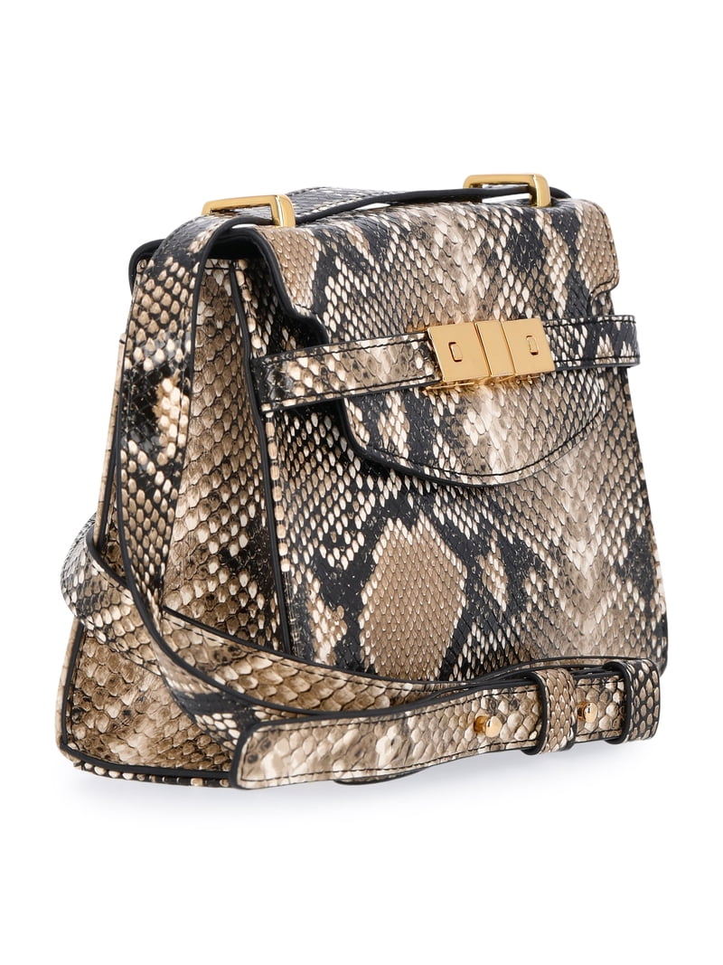 Time and Tru Women's Faux Snakeskin Rosa Crossbody Bag - Walmart.com