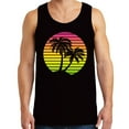 thumbnail image 3 of Palm Trees Sunset - Summer Vacation Tropical Beach Tank Top - X-Large - Black, 3 of 5