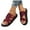 Red, variant on Womens Platform Walking Slip on Sandals 2025 Summer Breathable Mesh Lightweight Beach Memory Foam Slides