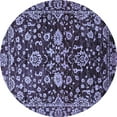 thumbnail image 1 of Ahgly Company Indoor Round Abstract Blue Modern Area Rugs, 5' Round, 1 of 4