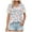 Light Pink, variant on Womens Casual Flower Print Tops Short Sleeve Lace Cuff V Neck Pullover Shirts (Pink, M)